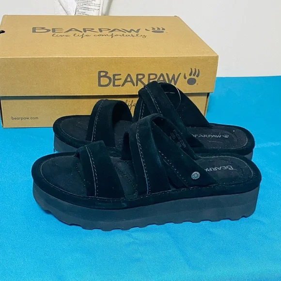 BearPaw Sandals size 8. Color Black - Picture 4 of 5